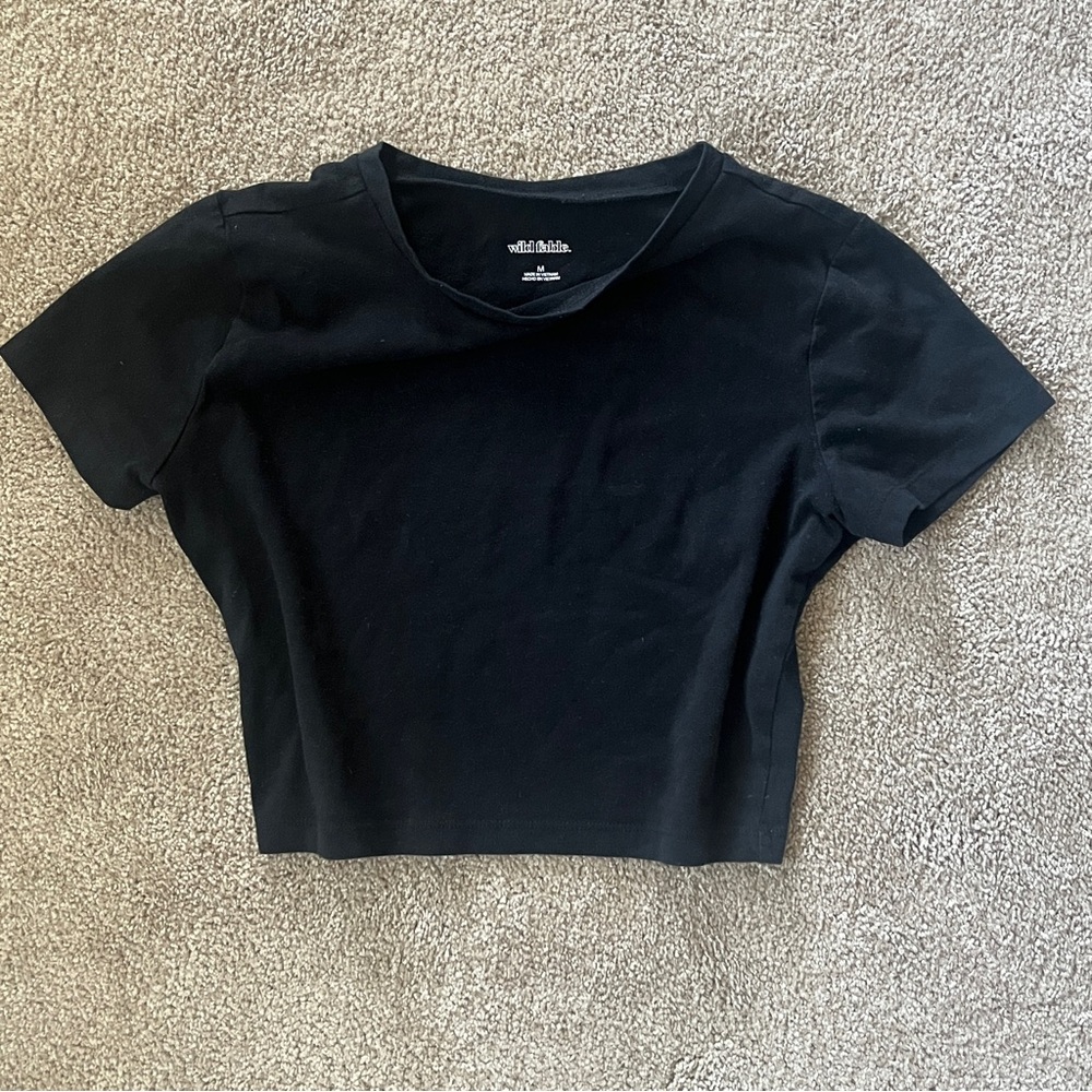 Wild Fable Black Crop Top